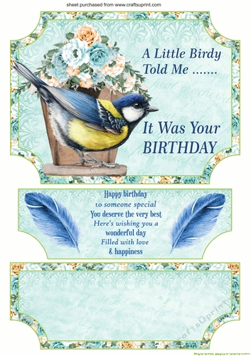 A Little birdy told me easel topper and stopper(no base)