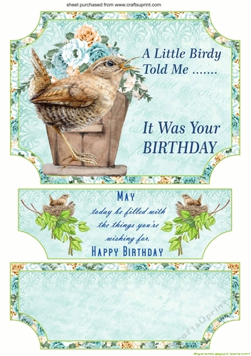 A Little birdy told me easel topper and stopper(no base) 3