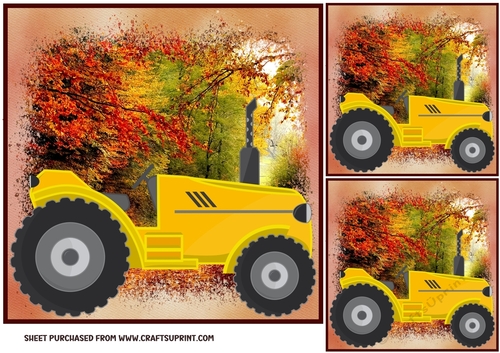 3 Tractor card front/toppers 2