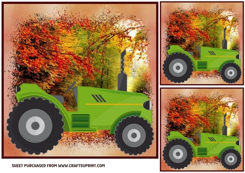 3 Tractor card front/toppers 3