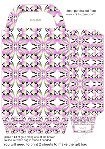 Pink floral gift bag 1