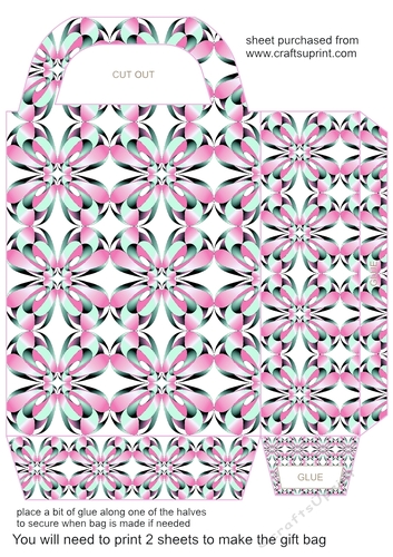 Pink floral gift bag 2