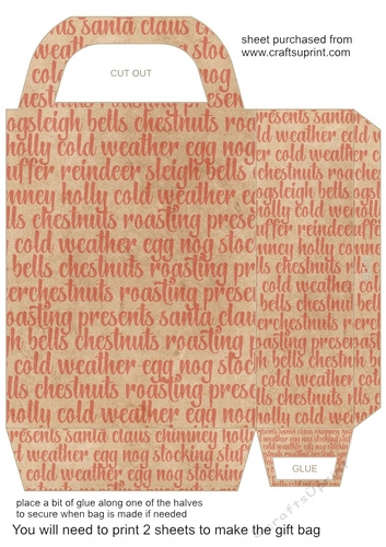 Christmas text gift bag 3