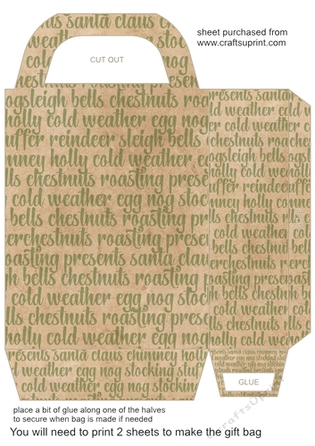 Christmas text gift bag 4