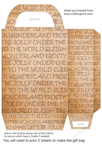 Christmas text gift bag 6
