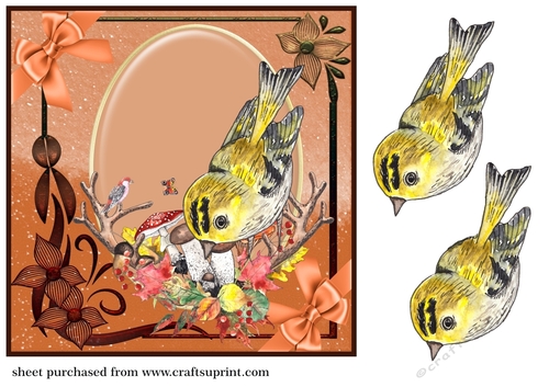 Autumn bird card front 2