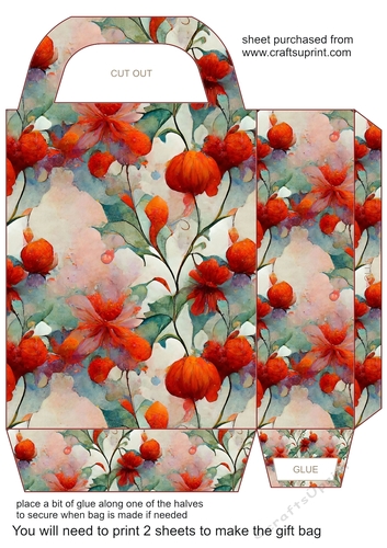 Floral Christmas gift bag 5