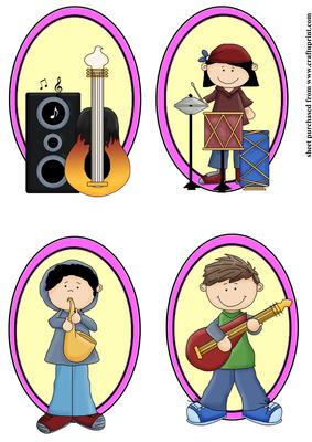 4 Rock Band Oval Toppers 2
