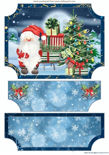 Santa delivering presents easel and stopper(no base) 1