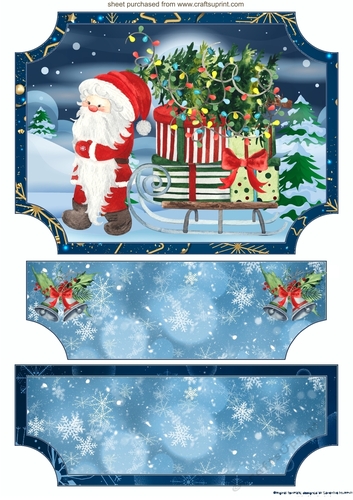 Santa delivering presents easel and stopper(no base) 2