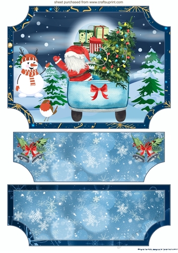 Santa delivering presents easel and stopper(no base) 3