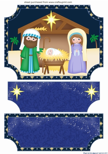 Nativity easel and layered stopper (no base) 1