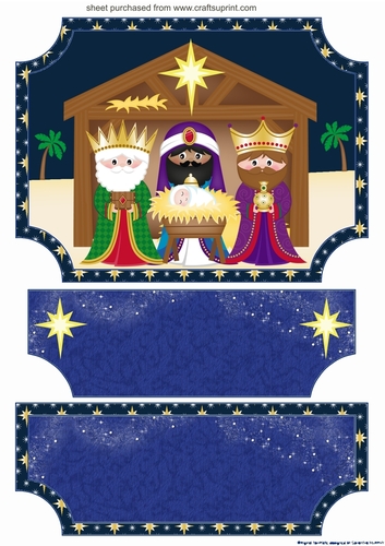 Nativity easel and layered stopper (no base) 2