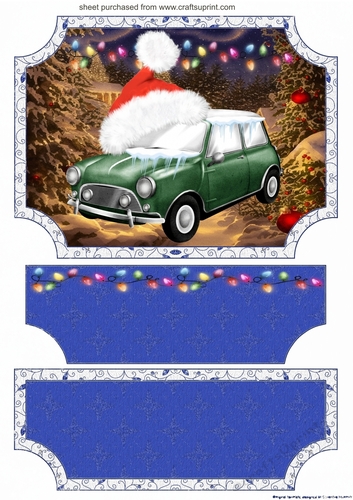 Christmas car easel and layered stopper(no base) 1
