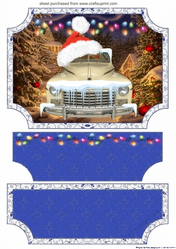 Christmas car easel and layered stopper(no base) 2