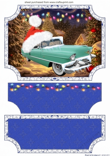 Christmas car easel and layered stopper(no base) 3