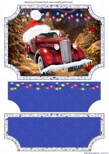 Christmas car easel and layered stopper(no base) 4