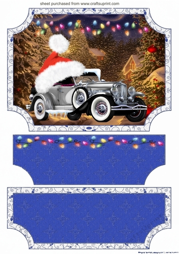 Christmas car easel and layered stopper(no base) 5