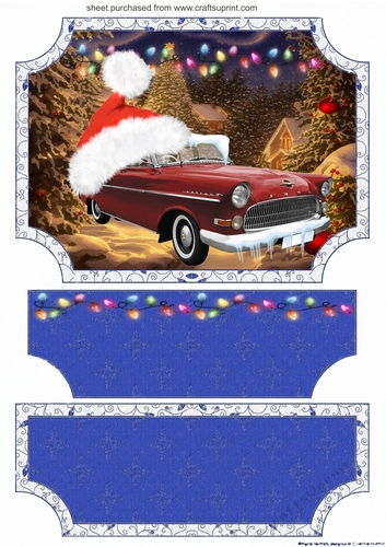 Christmas car easel and layered stopper(no base) 6