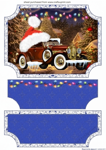 Christmas car easel and layered stopper(no base) 7