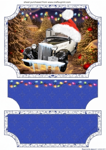 Christmas car easel and layered stopper(no base) 8