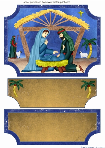 Christmas Nativity easel topper and stopper(no base)