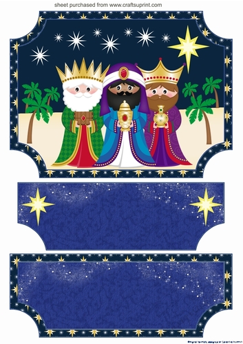 We three kings easel topper and layered stopper