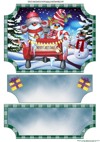 Christmas truck easel topper and layered stopper 4