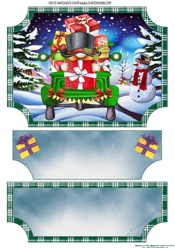 Christmas truck easel topper and layered stopper 5