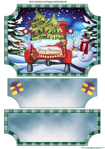 Christmas truck easel topper and layered stopper 7
