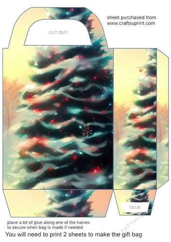 Christmas tree gift bag 2