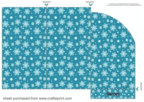 Blue snowflake money/voucher wallet