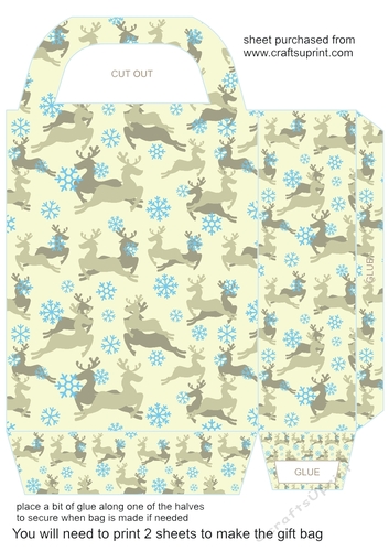 Christmas reindeer gift bag 1