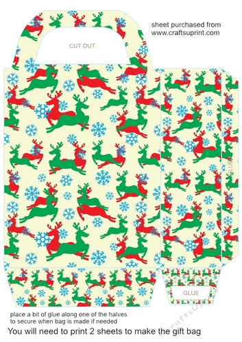 Christmas reindeer gift bag 2