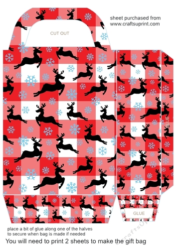 Christmas reindeer gift bag 4
