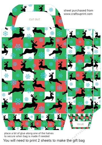 Christmas reindeer gift bag 5