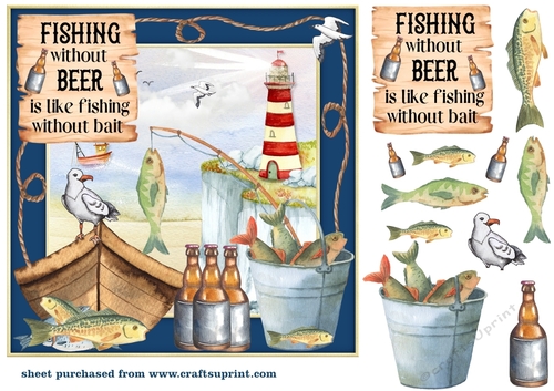 Fishing without beer card front
