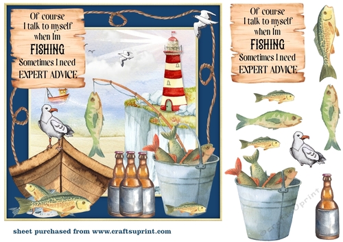 Of course i talk to myself fishing card front