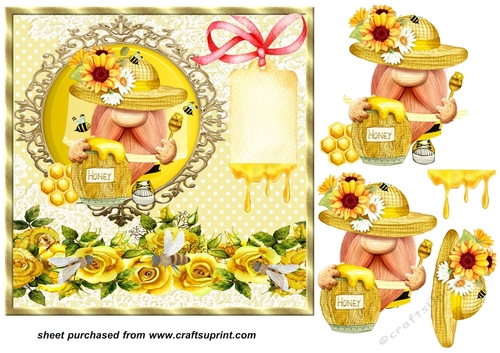 Bee Birthday card front