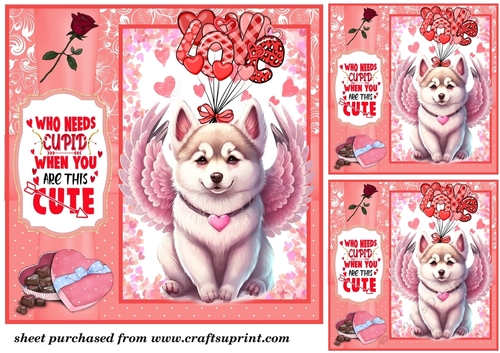 3 Who needs Cupid card front/toppers 4
