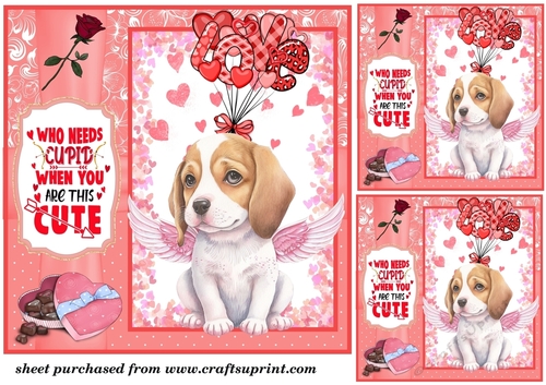 3 Who needs Cupid card front/toppers 5