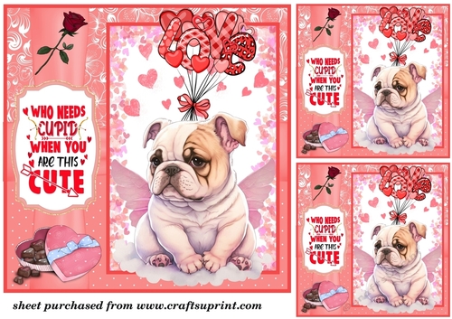 3 Who needs Cupid card front/toppers 6