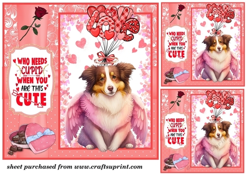 3 Who needs Cupid card front/toppers 7