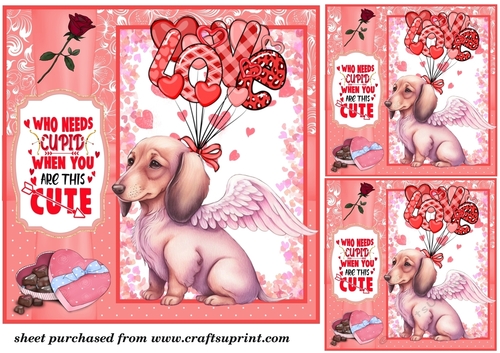 3 Who needs Cupid card front/toppers 11