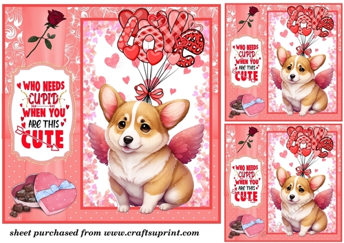 3 Who needs Cupid card front/toppers 13