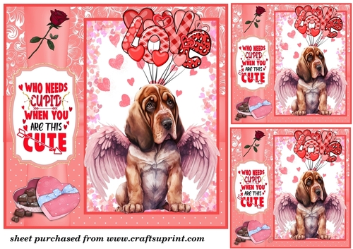 3 Who needs Cupid card front/toppers 14