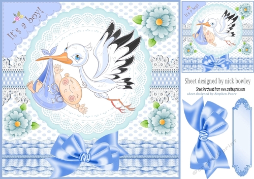 New baby boy card front 2