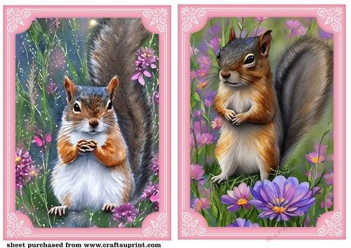2 All about the squirrels card front/toppers 6