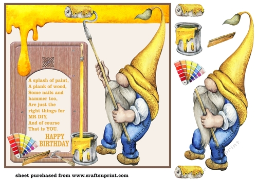 Decorator gnome card front