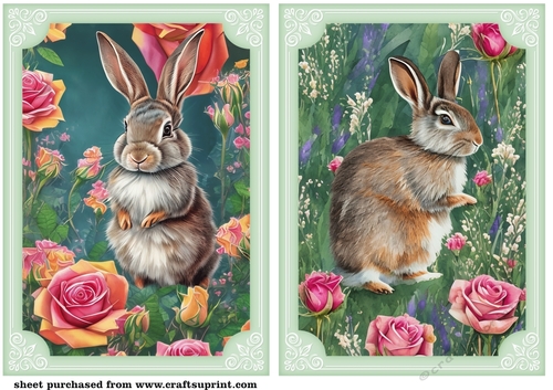 2 All about the rabbits card front/toppers 2